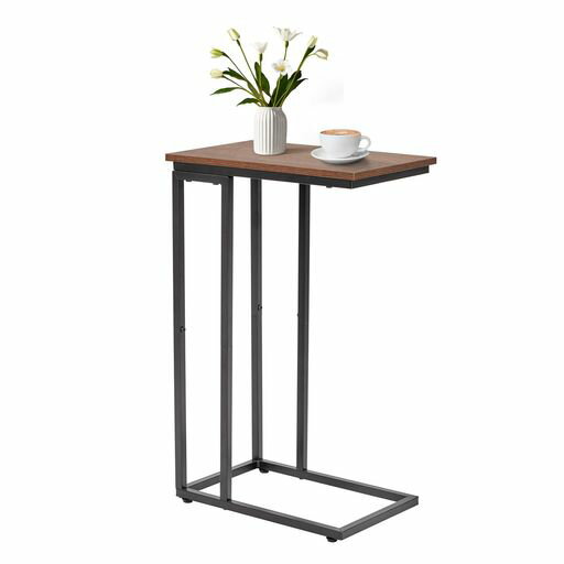 fusehomeサイドテーブルベッドサイドテーブルコの字型幅40x奥行25x高さ63.5cmスリムおしゃれナイトテーブルベッドテーブルミニテーブルサイドデスク