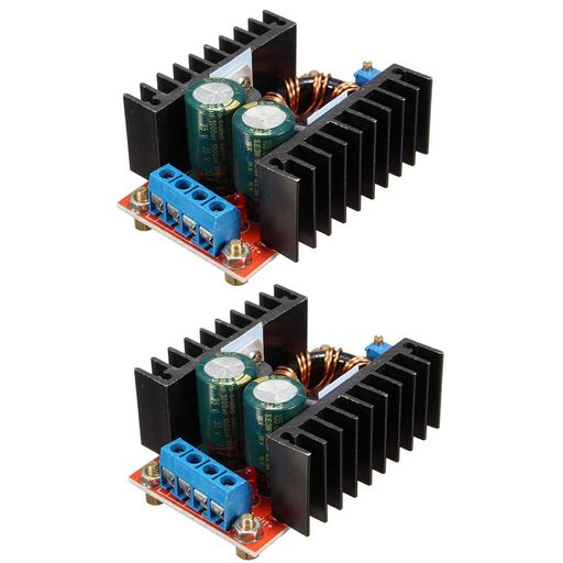 Hailege 2個セット 150W 6A調整可能DCブーストコンバーターステップアップ10-32Vから12-35Vへの電圧充電器モジュール電源インバーターコンバーター