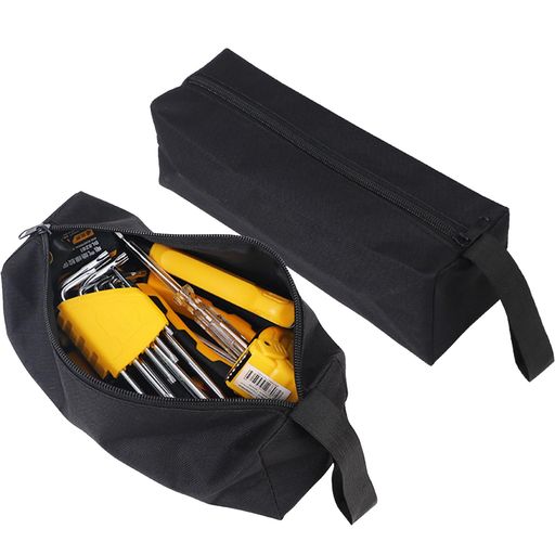 Vitaluxツールバッグ2個セット小型工具入れドライバーバイク工具収納大容量1680Dオックスフォード生地耐久性車載用ブルーブラック多機能ポーチ整理小物入れ持ち手付き(ブラック)