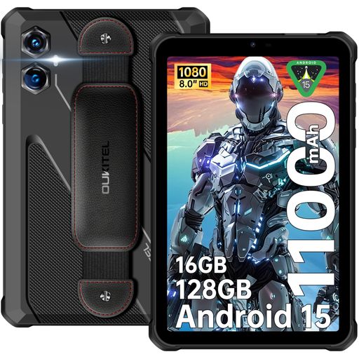OUKITELRT3PlusAndroid15防水タブレット8インチ16GBRAM128GBROM(1TB拡張可能)11000mAh大容量バッテリー..