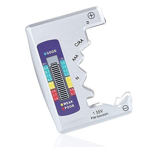 YAKAMOZバッテリーチェッカー電池チェッカー残量測定器家庭用ユニバーサルバッテリー測定器電源不要コインボタン電池単1形単2形単3形単4形9V1.5V乾電池チェッカーデジタルLCD液晶画面
