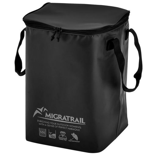 ミグラトレイル(Migratrail) シールドギアバッグ ブラック 容量約50L 耐荷重12kg 防水 濡れたギアを収納 極厚PVC素材 折りたたみ可能 D9454