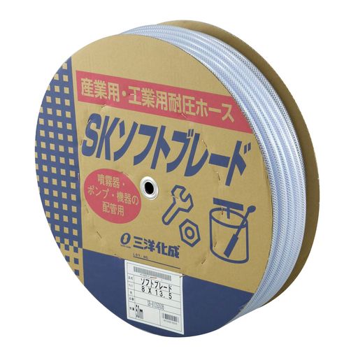 サイズ:8x13.5mm、長さ:50m 仕様:食品衛生法(厚生省告示20号)適合 脆化温度:(度C)-40、使用温度範囲:(度C)0~60 色:透明 材質:PVC
