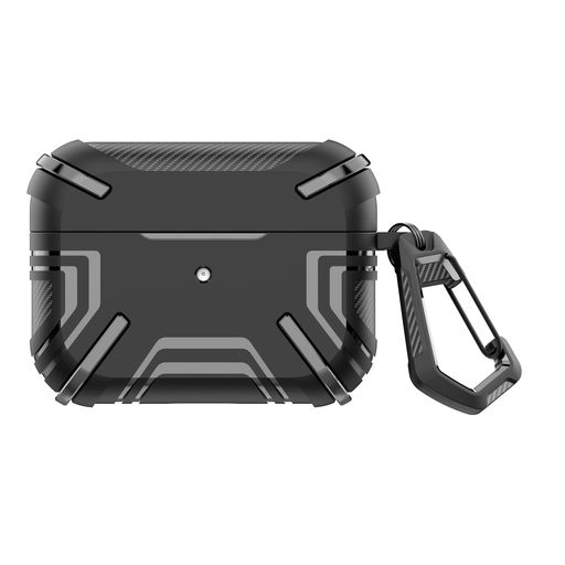 AirPods Pro 専用設計 &amp; メカニカルアーマーデザイン ▏AirPods Pro に完璧にフィットする専用設計で、ボタンや充電ポートへのアクセスがスムーズ。さらに、ワイヤレス充電にも完全対応。メカニカルアーマーデザインが、AirPods Pro に未来的でタフな印象をプラス! 軽量かつタフなTPU素材 ▏高品質TPU素材を使用し、軽量で柔軟性がありながらも、AirPods Pro を傷や衝撃からしっかり保護。メカニカルアーマーデザインが、強度とスタイルを両立。持ち運びも楽々で、日常使いからアウトドアまで幅広く活躍。 防塵・防指紋・耐衝撃性能 ▏特殊コーティングが施された表面は、指紋や汚れが付きにくく、常に清潔な状態をキープ。耐衝撃性に優れ、メカニカルアーマーデザインが落下や衝撃からAirPods Pro をガード。タフな外観と実用性を兼ね備えています。 便利なカラビナ付き &amp; 機能的デザイン ▏付属のカラビナで、バッグやキーホルダー、ベルトに簡単に取り付け可能。メカニカルアーマーデザインが、外出先での紛失防止に役立ち、アウトドアや旅行にも最適。機能性とスタイルを兼ね備えたデザインです。