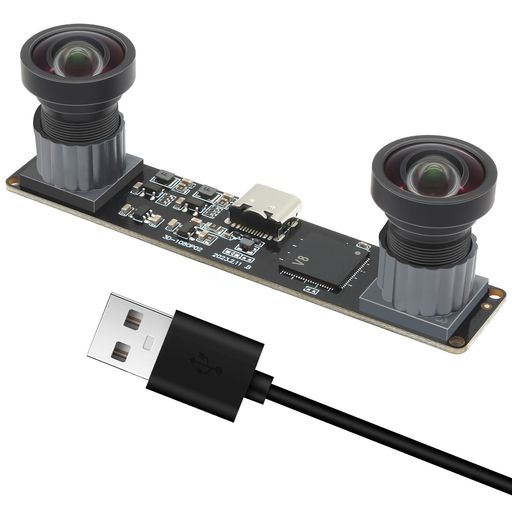 Other - 1080P60FPSUSBステレオカメラモジュール400万画素3Dデュアルレンズ115°視野角同期型ウェブカムVR視覚分析顔認証ウェブカムパソコンPCカメラストリーミングUSBプラグ&プレイLinux