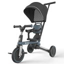 BESREY子供用三輪車5IN1折りたたみ手押し棒1歳2歳3歳ランニングバイクコンパクト乗用玩具幼児用キッズバイクおもちゃお祝いギフトダークグレー