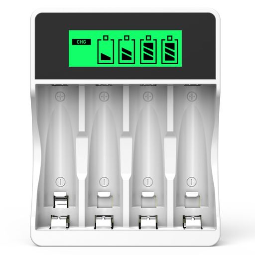 MXPOW電池充電器1.5Vリチウム/1.2Vニッケル水素単3単4充電池に対応LCD充電表示4本同時独立充電可能単3単4充電器急速電池充電器 MXPOW電池充電器1.5Vリチウム/1.2Vニッケル水素単3単4充電池に対応LCD充電表示4本同時独立充電可能単3単4充電器急速電池充電器