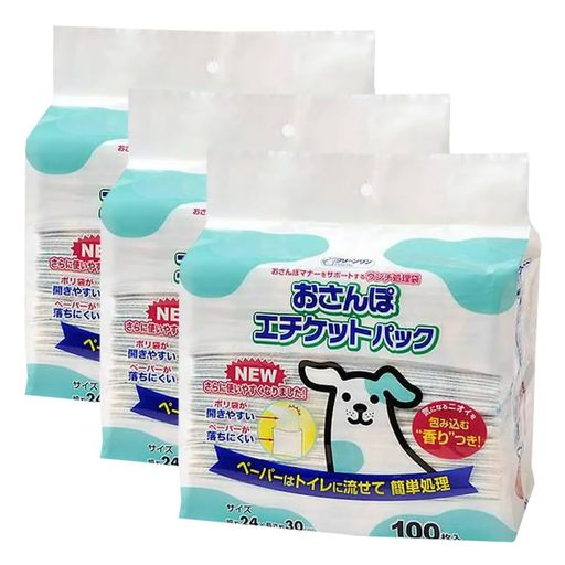 クリーンワンおさんぽエチケットパック100枚x3袋犬マナー袋うんち袋