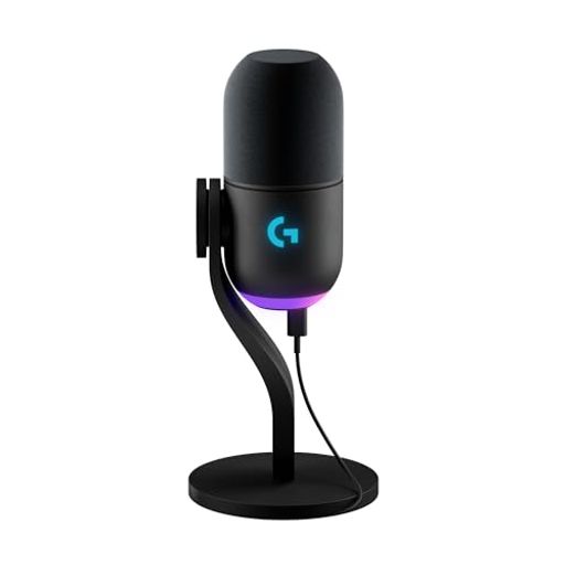 Logicool G ゲーミングマイク YETI GX ダイナミックマイク G-YETI-GX-BK ストリーミング配信 スーパーカーディオイド ノイズ軽減 RGB LIGHTSYNC 対応 USB BLUE VO!CE PC MAC ゲーミング マイク