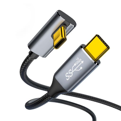 Type-CケーブルL字1MUSBCtoCケーブルL型PD100W急速充電/USB3.2Gen210Gbpsデータ転送4K/60Hz映像出力超高耐久ナイロン編みパソコン、タブレット、スマートホン等タイプC機種対応