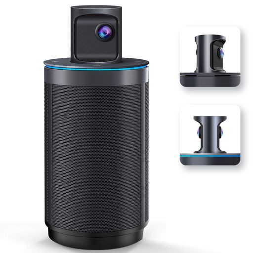KandaoMeeting360度Webカメラ8Kキャプチャ&1080PフルHD解像度2つの超広角魚眼レンズビデオ会議用マイク..
