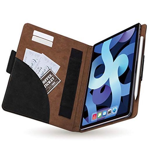エレコム iPad Air 10.9 第5/4世代 (2022/2020年) レザーケース 手帳型 フリーアングル ツートンカラー ブラック TB-A20MPLFDTNBK