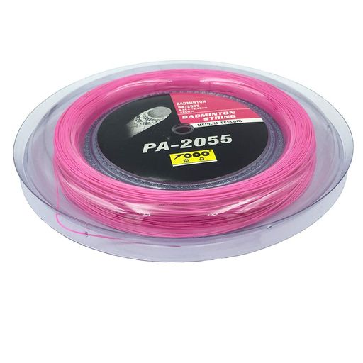 バドミントンストリングスロール200m良いコントロール弾性(0.68mmプラスマイナス0.02mm)バドミントンガット(ピンク)