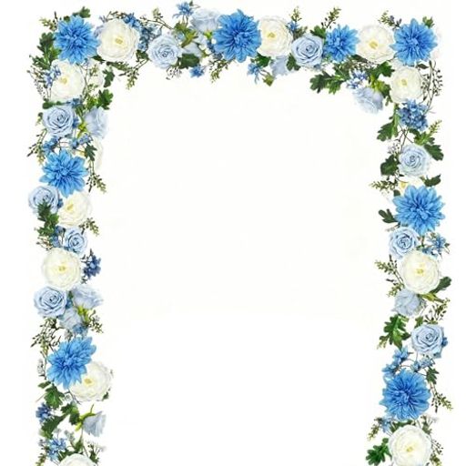 OrgMemory2本ガーランド花180cmバラ造花ローズフラワーつるウェディングデコレーションホームオフィス家テーブル結婚飾り用撮影用