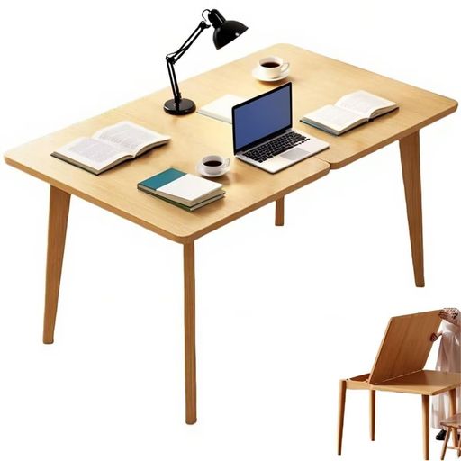 TUIYIDUOテーブルダイニングテーブル折りたたみpcデスク幅120x奥行80x高さ75.3cm木製2in12人用4人用省..