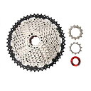 自転車カセットフリーホイール、10スピードアンチ防錆耐摩耗性フリーホイールスプロケット11-50T、高強度マウンテン自転車交換用アクセサリー、MTB、ロード自転車用フリーホイールバイ…