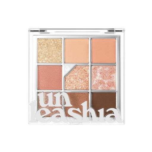 【UNLEASHIA】アンリシアグリッターペディアアイシャドウN°3AllofCoralpink/GlitterpediaEyePalette/パレット/アイメイク/ポイントメイクVegan/ヴィーガン/ビーガン/化粧品/韓国コスメ