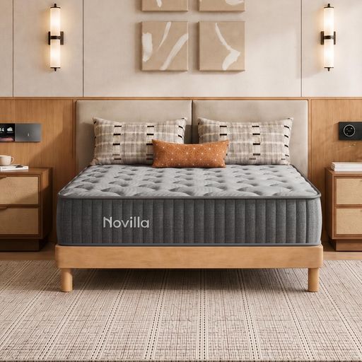 圧力分散, 寝返りサポート 【高品質ポケットコイル採用・両サイド三重強化スプリング】Novillaマットレスは、高密度ポケットコイルを採用し、身体のラインに合わせて一つひとつのコイルが独立して支えます。一般的なスプリングに比べて優れた耐圧性を備え、体圧をバランスよく分散しながら、理想的な寝姿勢をサポートします。さらに、コイル一つひとつを不織布で包むことで摩擦音を抑え、きしみにくい静かな寝心地を実現しました。より頑丈で耐久性に優れた設計、沈み込みを抑え寝返り時のきしみ音も軽減。両サイドには三重強化スプリングを使用し、マットレス全体をしっかり支えます、端まで広々使えるので、ゆったりとした眠りを体験できます。体圧分散:部分的な沈み込みを軽減します。エッジのへたりを抑え、マットレス全体の耐久性を向上。 【波形カット高密度フォーム採用・体圧分散に優れた多層構造】底付き感を抑える高密度ウレタンフォームと独立ポケットコイルを組み合わせた2層構造を採用。波形カットフォームが身体をやさしく包み込み、体圧を均等に分散します。肩・首・腰・背中の負担を軽減し、一日の疲れを優しくサポート。