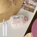 OwnestXAirPodsPro2用ケースかわいいピンク蝶結びリボンおしゃれ滑り止め擦り傷防止全面保護衝撃吸収耐衝撃レディースギフト女性向け