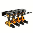 koundeneko電動工具ツールストレージ壁掛け4穴電動ドリル収納ラック電動工具収納高耐久頑丈ずれにくいツールストレージパワーツールドリル用作業場ガレージワー...