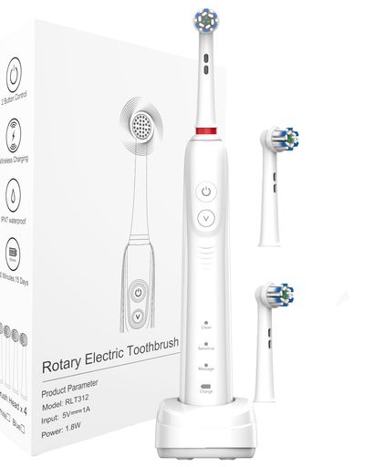 TCELL電動歯ブラシ超音波歯ブラシ電動はぶらし振動(軽量/USB充電式)丸型ブラシ替えブラシワイヤレス急速充電