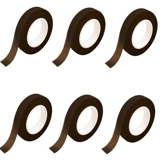 フローラテープ茶色6巻入造花テープフラワーテープフラワーアレンジメントキット花製作作り用テープ花屋ブーケ花束茎巻き用DIY手芸材料花材アクセサリーブラウン