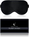 アイマスク睡眠用シルクアイマスク天然シルク製夏/冬用通気性圧迫感なし眼罩遮光快眠グッズ目隠しアイマスク超軽量洗濯可能自由調整可能男女兼用(ブラック)