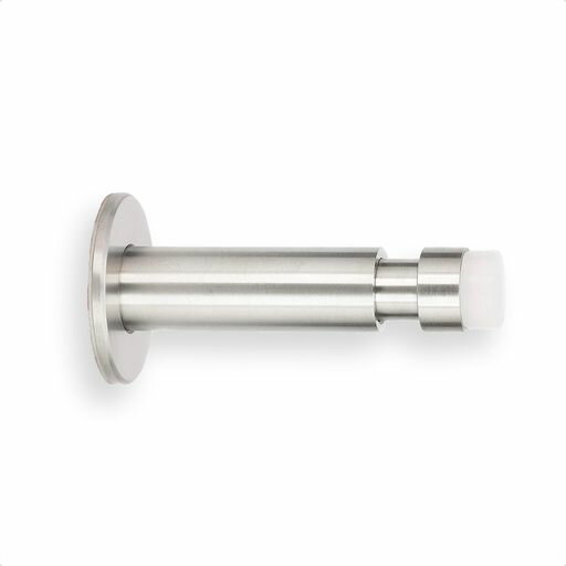 壁用の調整可能な接着剤ストッパー|88-125mm|ホワイトラバー|ステンレス鋼|マット仕上げ|ネジ+固定プラ..