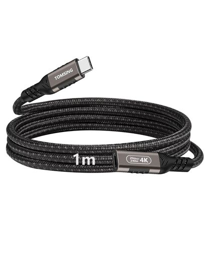 【USBType-C延長ケーブル-5メートル】Type-Cオス-Type-Cメス、Type-Cポートを備えたデバイスの延長接続に最適です。Switch、Type-C対応スマートフォン、ノートパソコンなどに互換性があり、充電やデータ同期も可能...