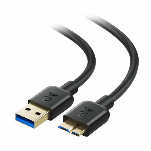 CableMatters5GbpsマイクロUSB3.0ケーブル-0.9m、MicroUSB3.0ケーブル、USBA-MicroB3.0HDD/SSD外付けドライブ対応、ブラック