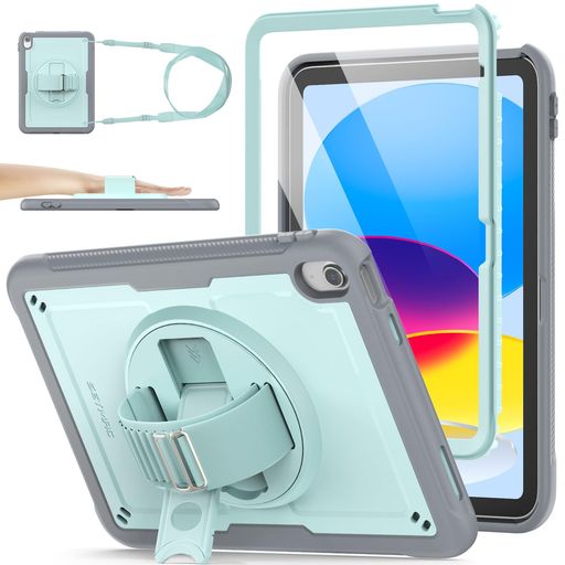 SEYMACstockiPadA16第11世代11インチ/第10世代10.9インチ専用ケース耐衝撃Gフック式ハンドストラップ36..