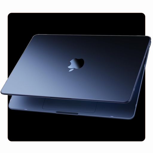 For Audios - Soonjet対応MacBookAir13インチケースM5/M4/M3/M2モデルA3449A3240A3113A268120262025-2022年発売頑丈で耐久性のあるプラスチック製ハードシェル保護ケース-ミッドナイト