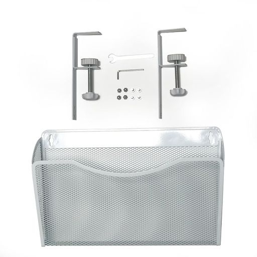 デスクサイド収納テーブル収納ラック卓下収納ラック穴あけ不要取付簡単机小物整理スマホン/リモコン/文..