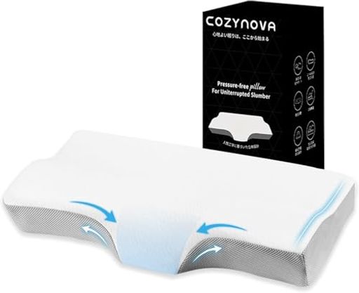 COZYNOVA 枕 低反発枕 首が痛くならない 人間工学設計 3D立体構造 安眠枕 洗えるカバー付き 快眠枕 60x35x7/11cm