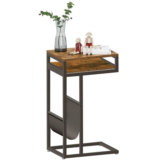 OYEスリムCサイドテーブル小型スナックサイドテーブルソファとベッド用C型カウチエンドテーブルインダ..