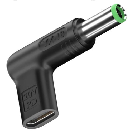 PC USB-CからDCプラグ(外径6.3mm、内径3.0mm)へ変換するアダプタです。PD充電対応(最大100W、20V/5A)で、ノートパソコンを高速充電できます。PDトリガー機能により、18~20VのノートPCに対応。 6.3x3.0mm端子(6330端子)のノートパソコンに対応。45~100WのPD充電器(20V出力対応)およびType-Cケーブル(3A~5A対応)と組み合わせてご使用ください。 ※注意:低出力の充電器(例:スマホ用5V/2.4W)や消費電力の高い家電には対応していません。 ご購入前に、純正充電器のサイズ(6.3x3.0mm)と電圧(18~20V)を確認してください。同一メーカーでもサイズや電圧が異なる場合があります。 例:純正アダプターが「20V/3A(60W)」の場合、PD充電器も60W以上(20V/3A以上)が必要です。 Type-CケーブルとPD充電器を活用し、煩わしいDCケーブルを省いてスッキリ充電。コンパクトで持ち運びやすく、出張や旅行、テレワークに最適です。