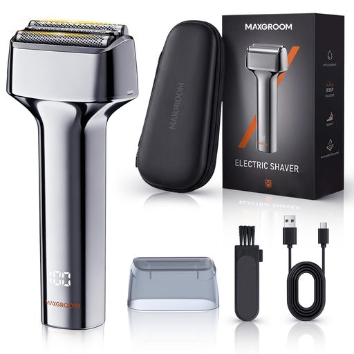 MAXGROOM 髭剃り 電気シェーバー メンズ ひげそり 電動シェーバー 深剃り シェーバー メンズ 電動 日本製刃 往復式 電気シェーバー