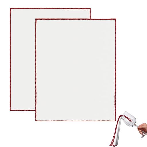 グラスクロス グラスふき用クロス 2枚セット 60 x 40cm 大判サイズ ワイングラス ...