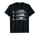 CNCハートビートEKG|CNCフライス盤オペレーターTシャツ