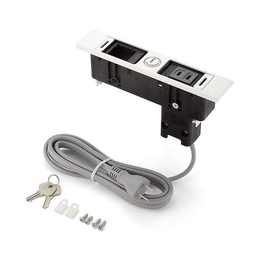 スガツネ工業(LAMP)デスクトップマルチタップDML型ホワイトDML-PB-L-WT