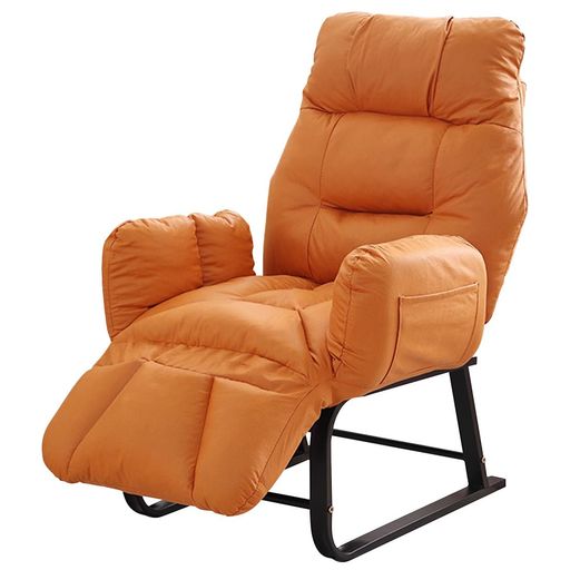 NIELHYUNリクライニングチェアリクライニングソファ一人掛け座椅子折りたたみリラックスチェアソファベッドカウチソファー手すり付きオットマン付き椅子5段階調節可能耐荷重180kgコンパ…