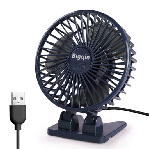 Bigqin 卓上扇風機 静音 ミニ扇風機 折り畳み式 小さくてもパワフル 風量3段階 USB...
