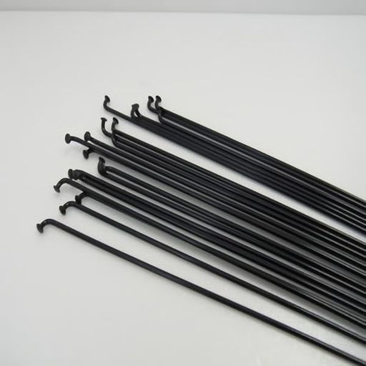 HOSHISPOKES(ホシスポーク)#14ステンレススポークプレーンBLK213mm18本入り真鍮ニップル付属(4)