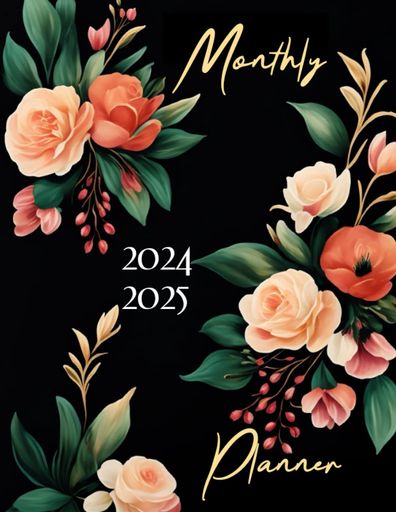 2024-2025MonthlyPlanner:AchieveYourGoalswithOurClearandEasy-to-ReadLargeFloralTwo2YearAgendaOrga..