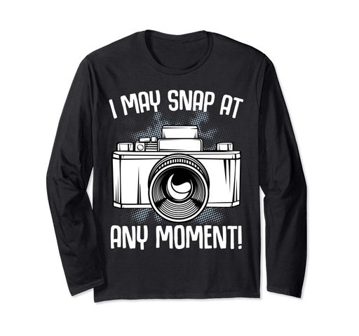 私はいつでもスナップすることができます写真カメラの写真の写真長袖Tシャツ