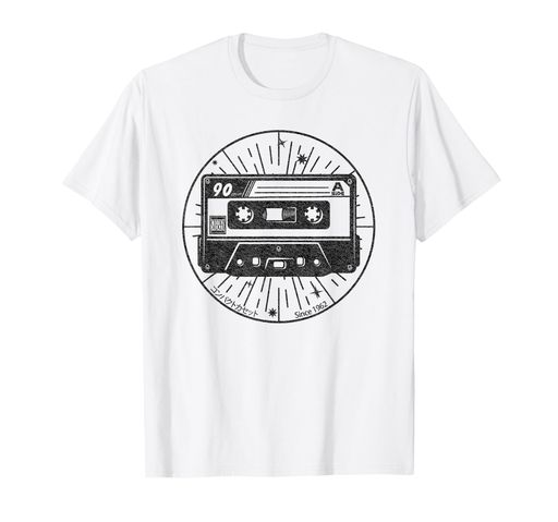 日本60年代70年代カセットテープ音楽録音Tシャツ