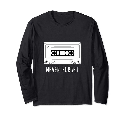 レトロなカセットテープ-忘れないで-音楽愛好家のためのギフト長袖Tシャツ