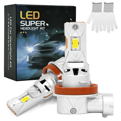 Kcyerz 2個セットH11 LED ヘッドライト 手袋付き 車検対応 CSPチップ搭載 LED フォ...