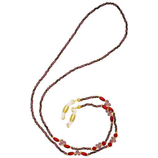 テーシーケース(Tccase)メガネホルダーメガネストラップ70cmシンプルネックレスアクリルビーズずれ落ち..