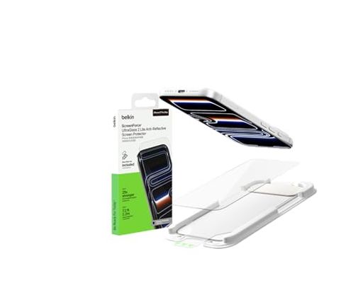 Rakuten - BelkiniPhone17ProMax対応UltraGlass2Lite反射防止保護フィルムガラスフィルム0.29mm指紋・飛散防止抗菌加工改良取り付けガイド付きOVA279qc